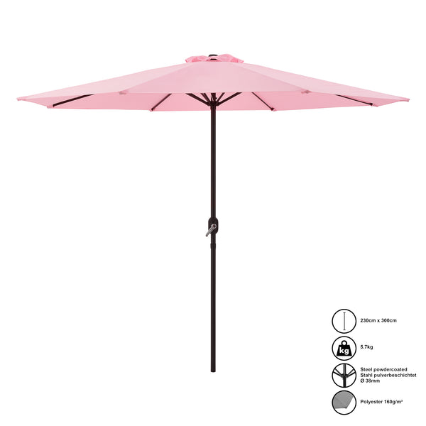 Umbrela soare HTGI-077x poliester/otel 300 x 230 cm culori diferite [casa.pro]