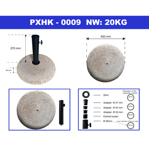 Suport umbrela soare Bitritto 45x6cm 20kg beton  [casa.pro]