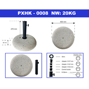 Suport umbrela soare Bitritto 45x6cm 20kg beton  [casa.pro]