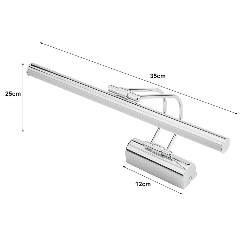 Schiță cotată Aplica de perete Hartlepool 25 cm 7W metal cu 32 leduri culori diferite [lux.pro]