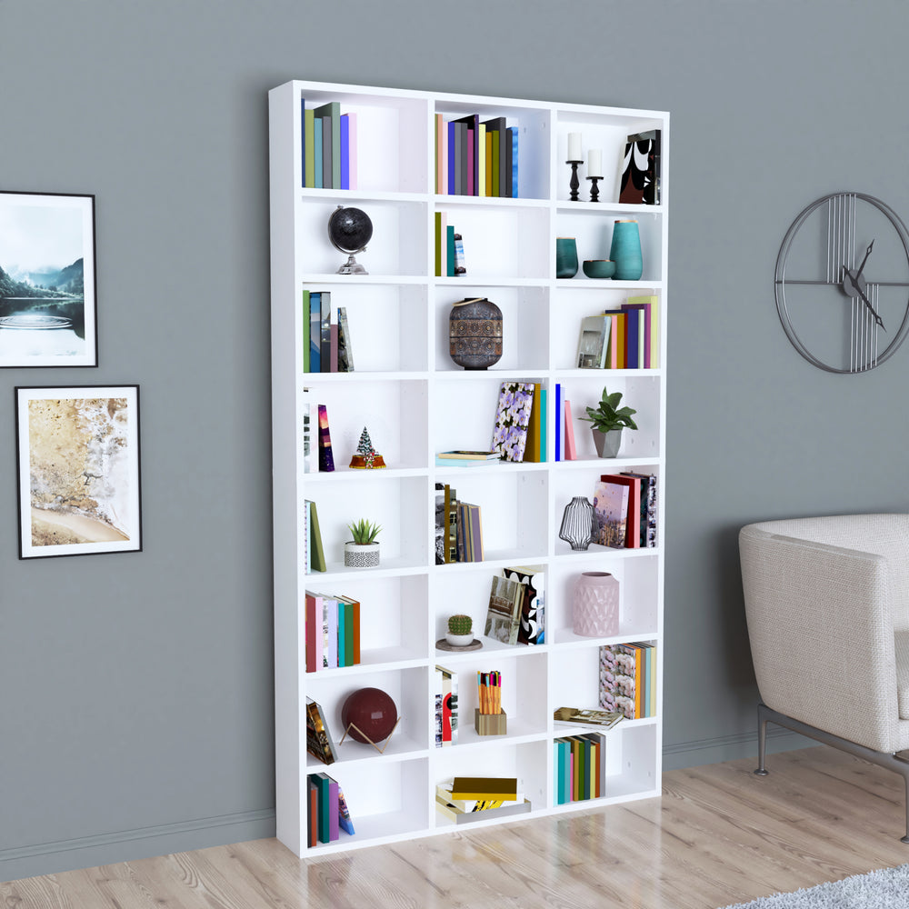Raft carti Askvoll 178x102x16cm alb [en.casa]