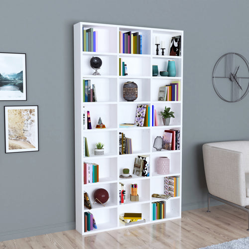 Raft carti Askvoll 178x102x16cm alb [en.casa]