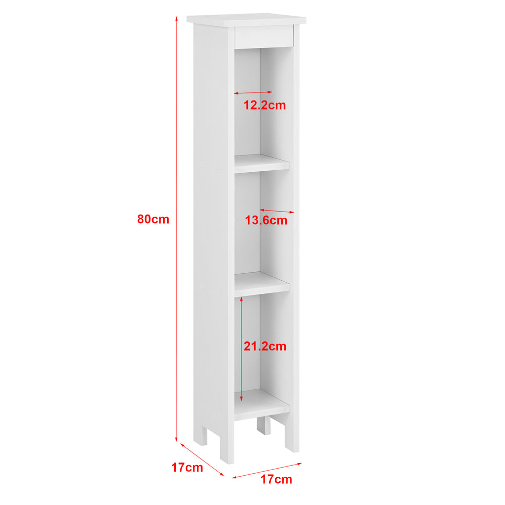 Standregal Bräcke 80x17x17 cm [en.casa] - premiumXL