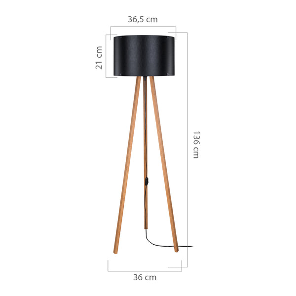 Lampa de podea Keynes 1 x E27 136 cm tripod culori diferite [lux.pro]