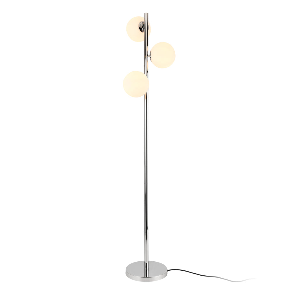 Lampa de podea Gent 154 cm 3 x E14 max. 40W crom alb [lux.pro] 