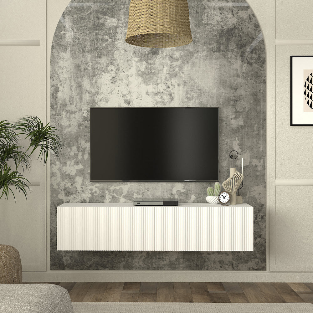 Comoda suspendata TV Verpsboga 135x32x30 cm [en.casa]