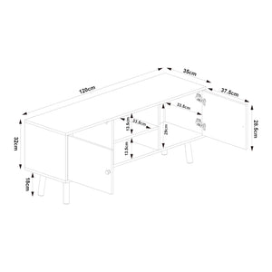 Comoda TV cu 2 usi Reyljand 120x35x50 cm [en.casa]