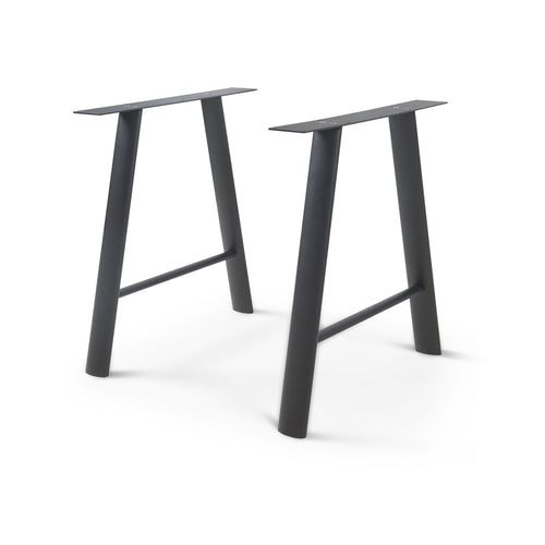 Set 2 buc picioare masa Hullem 72x70 160kg otel negru [en.casa]