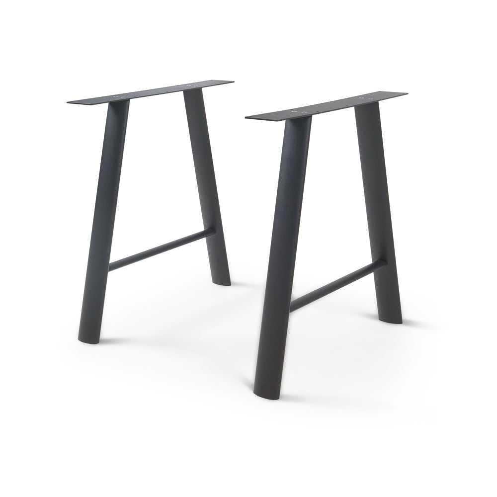 Set 2 buc picioare masa Hullem 72x70 160kg otel negru [en.casa]