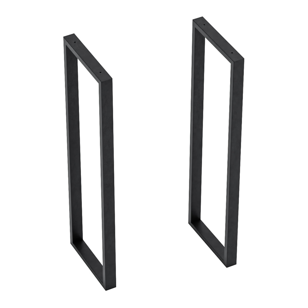 Set 2 buc picioare masa Kauniainen 87x27x4cm otel negru [en.casa]