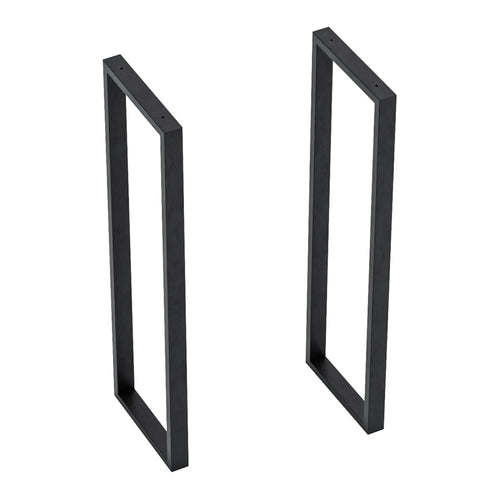 Set 2 buc picioare masa Kauniainen 87x27x4cm otel negru [en.casa]