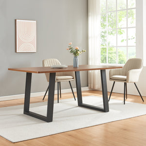 Set 2 buc picior masa Lülsfeld otel negru [en.casa]