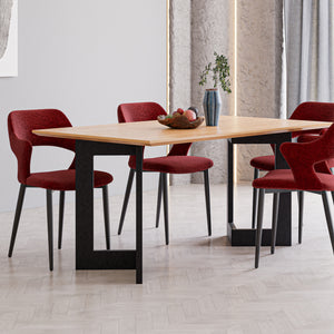 Set 2 buc picioare masa Kaskinen otel negru culori diferite [en.casa]