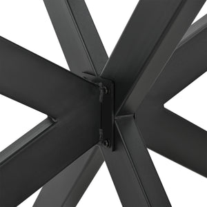 Structură de masă Oberau oțel negru în diferite dimensiuni [en.casa]
