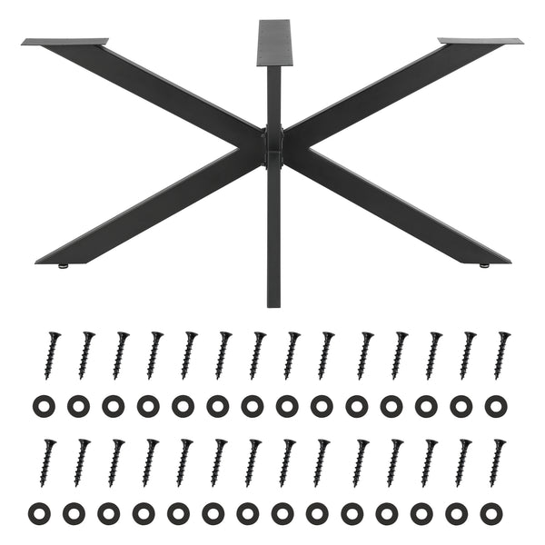 Structură de masă Oberau oțel negru în diferite dimensiuni [en.casa]