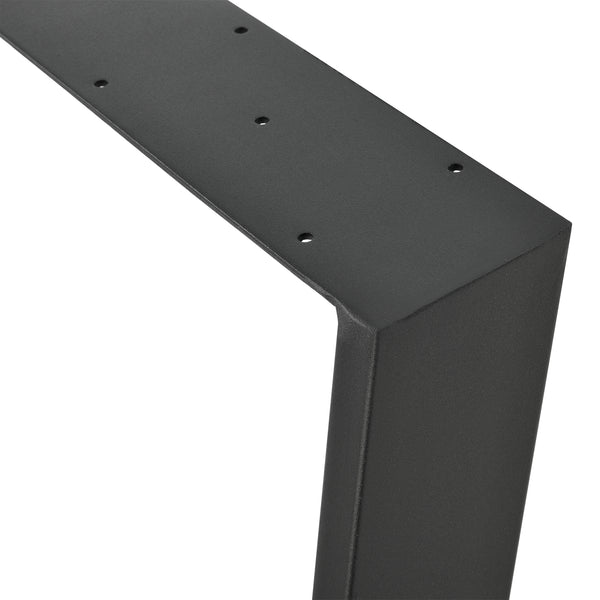Set 2 bucati picioare masa ACTL-38Xx negru mat  masuri diferite [en.casa]