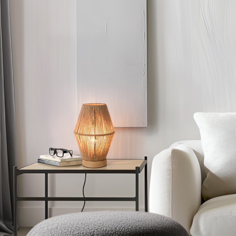 Tischleuchte Arundel 1xE27 Holzoptik/Natur [lux.pro] - premiumXL