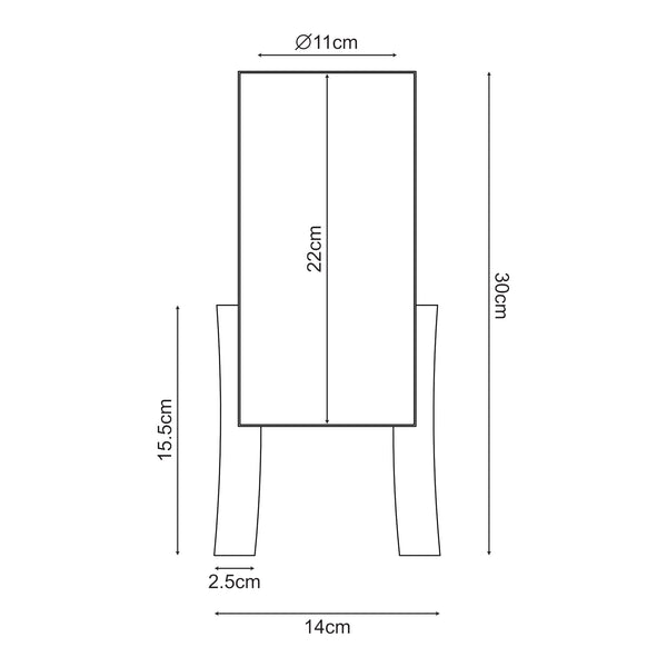 Lampa de masa Joelleldsvin 30x14x14 cm metal lemn [lux.pro]