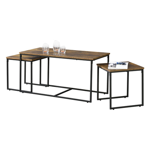 Set masute Haparanda 1 masa cafea cu alte 2 masute living  [en.casa]