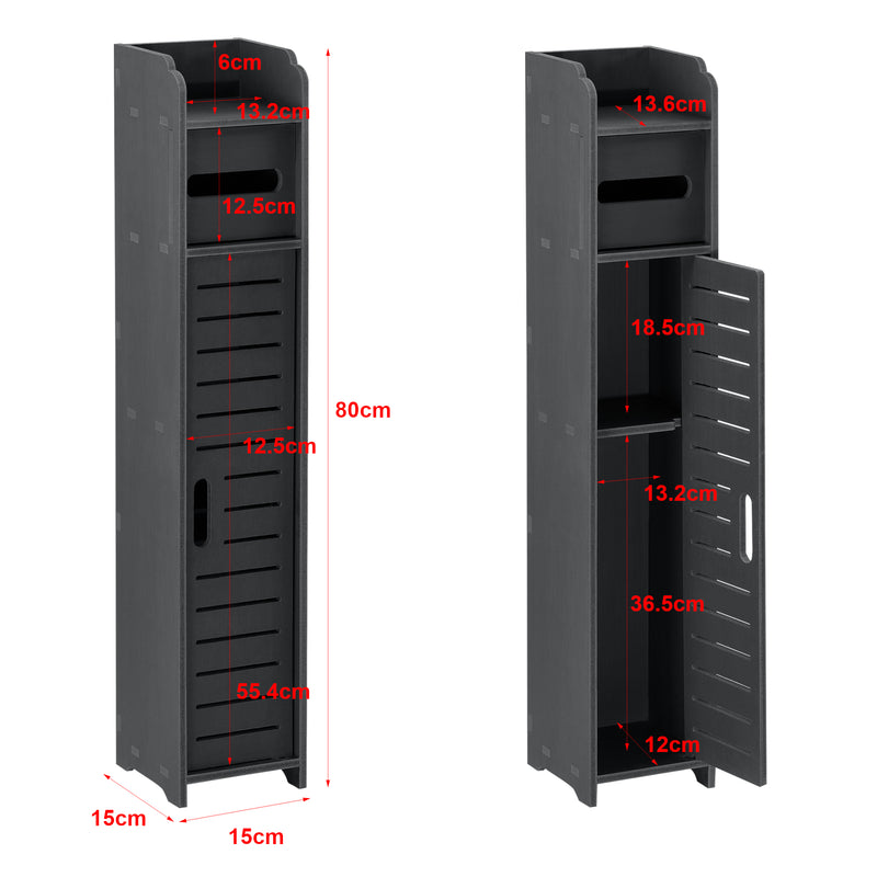 Schiță cotată Suport pentru hârtie igienică Leoben 80x15x15 cm culori diverse [en.casa]