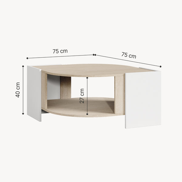 Masa cafea Klipsari 75x75x40 cm [en.casa]