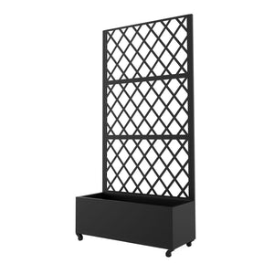 Perete despartitor Malja 180x82x38 cm otel negru [casa.pro]