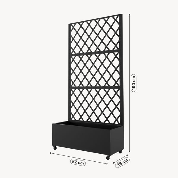 Perete despartitor Malja 180x82x38 cm otel negru [casa.pro]