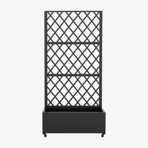 Perete despartitor Malja 180x82x38 cm otel negru [casa.pro]