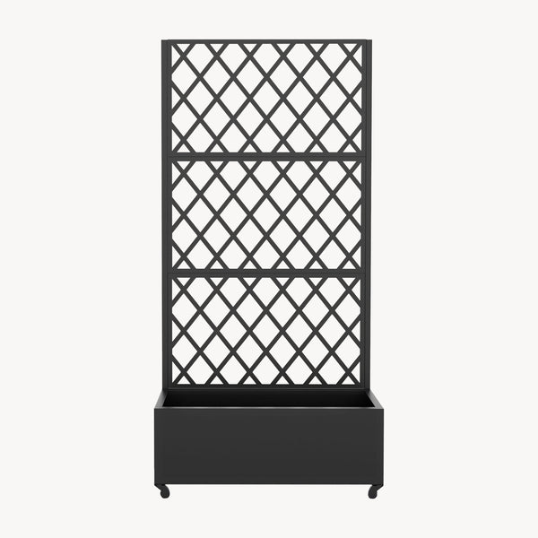 Perete despartitor Malja 180x82x38 cm otel negru [casa.pro]