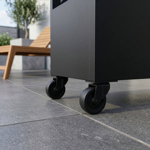 Perete despartitor Malja 180x82x38 cm otel negru [casa.pro]