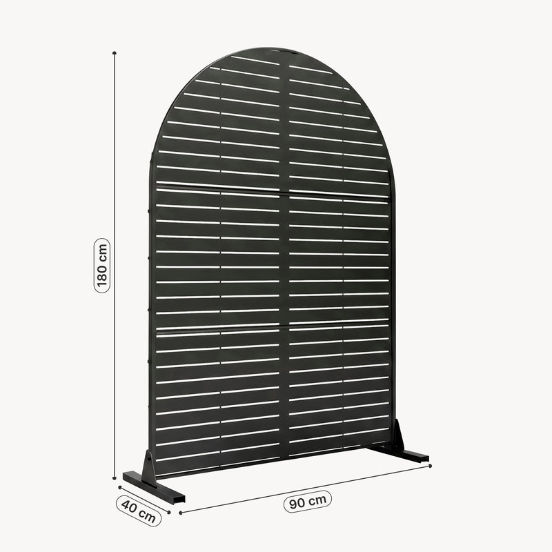 Schiță cotată Perete despărțitor Nodepp formă arc rotund oțel [casa.pro]