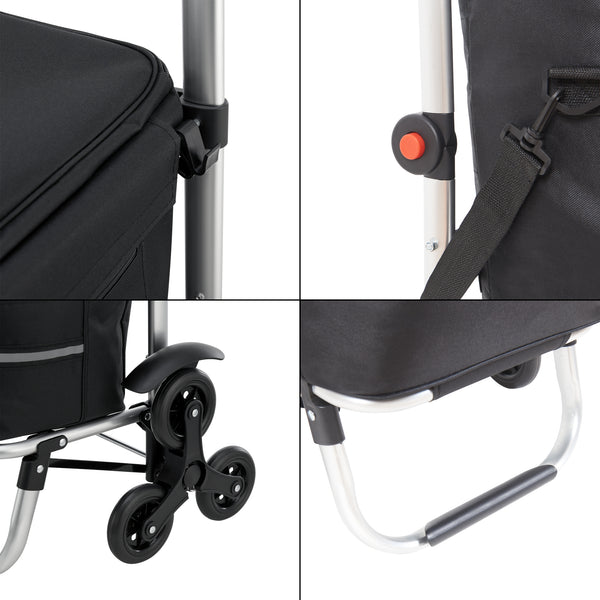 Carucior cumparaturi manevrabil pe scari Neef aluminiu 41L 20Kg  [en.casa]