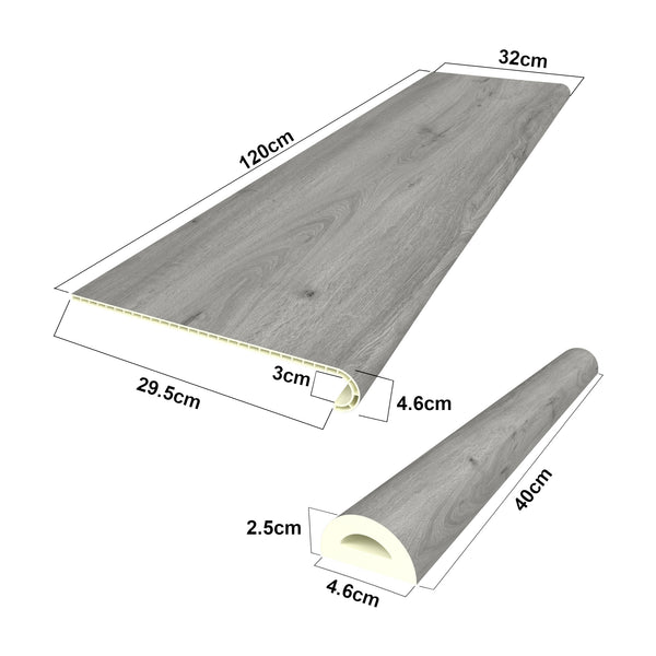 Set protectie scari Bunschoten 120x32x4,6cm PVC [NEU.HOLZ]