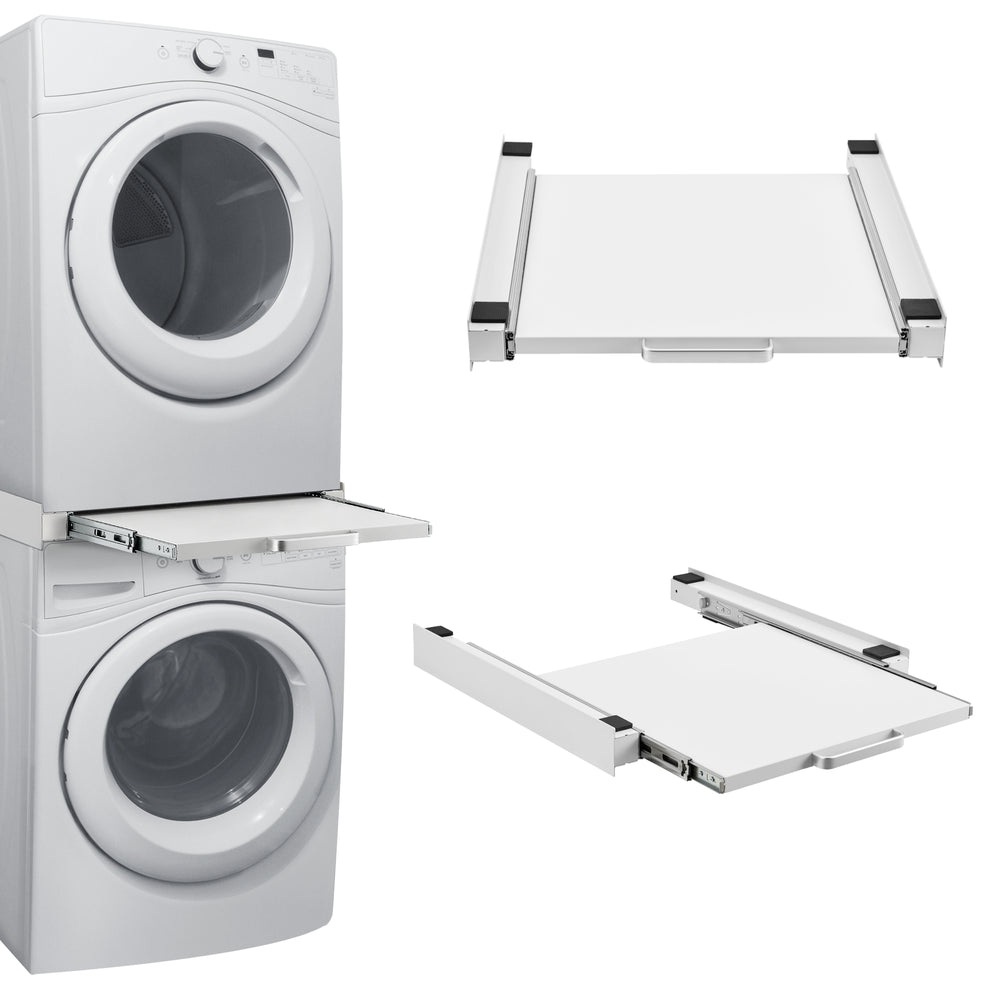 Cadru universal cu sertar pentru suprapunere masini spalat Buxton otel alb [en.casa]