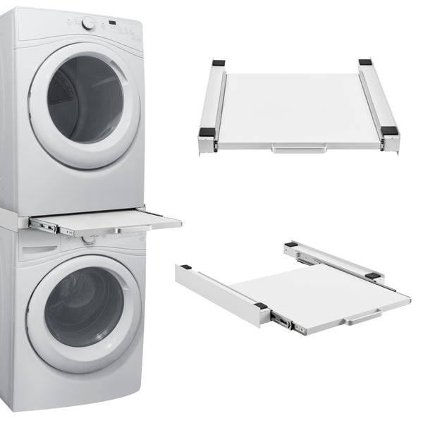 Cadru universal cu sertar pentru suprapunere masini spalat Buxton otel alb [en.casa]