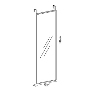 Oglinda usa lungime intreaga Lesina NEU 120x37x2cm aluminiu [en.casa]