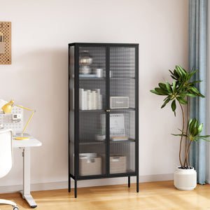 Vitrina Vinterhavn negru [en.casa]