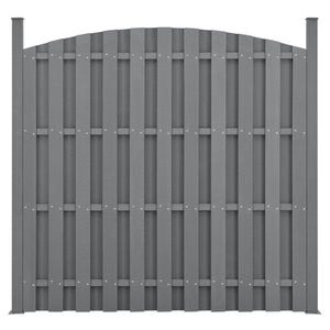Gard viu de grădină WPC cu arc rotund 185x193cm nou.lemn