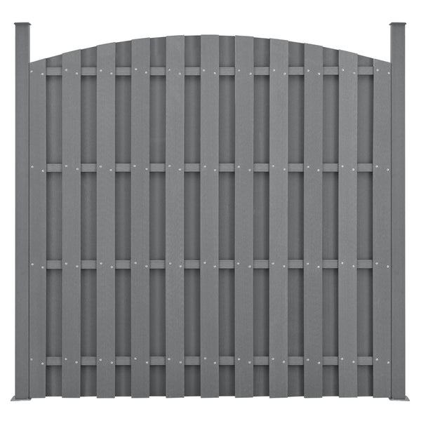 Gard viu de grădină WPC cu arc rotund 185x193cm nou.lemn