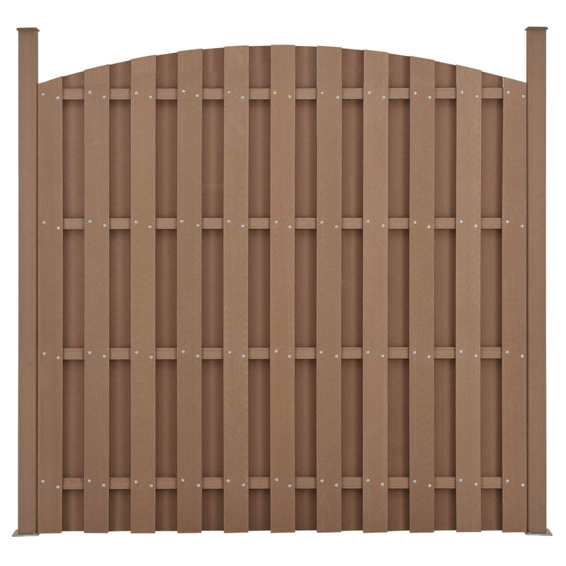 Schiță cotată Gard viu de grădină WPC cu arc rotund 185x193cm nou.lemn