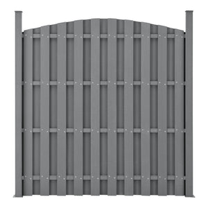 Gard viu de grădină WPC cu arc rotund 185x193cm nou.lemn