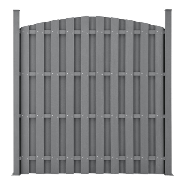 Gard viu de grădină WPC cu arc rotund 185x193cm nou.lemn