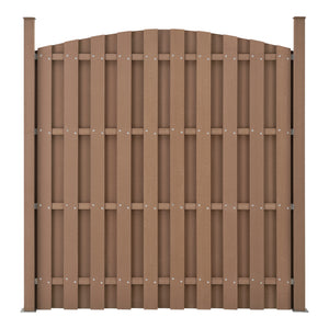 Gard viu de grădină WPC cu arc rotund 185x193cm nou.lemn
