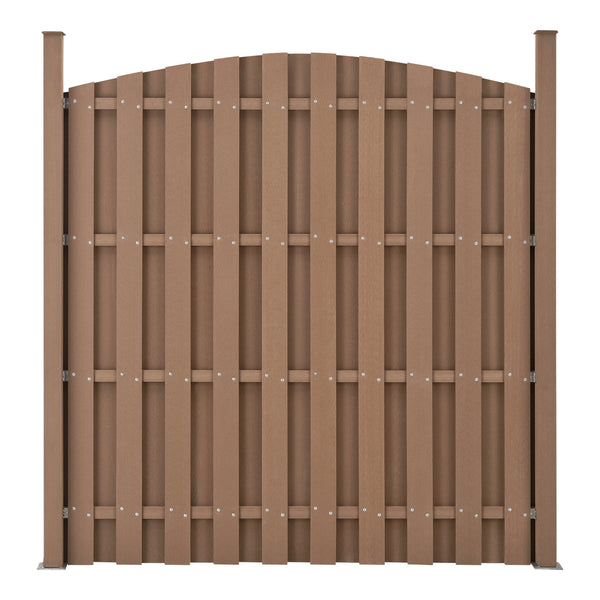 Gard viu de grădină WPC cu arc rotund 185x193cm nou.lemn