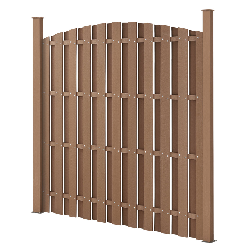 WPC Gartenzaun mit Rundbogen [neu.holz] - premiumXL