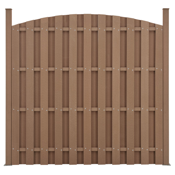 Gard viu de grădină WPC cu arc rotund [neu.holz]