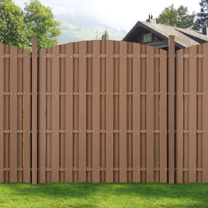 Gard viu de grădină WPC cu arc rotund [neu.holz]