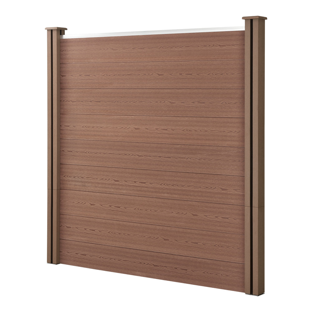 WPC Gartenzaun mit Schrägelement [neu.holz] - premiumXL
