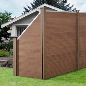 Gard viu de grădină WPC cu element înclinat [neu.holz]