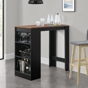 Masa-Bar Bristol cu rafturi pentru bauturi culori diferite [en.casa] 
